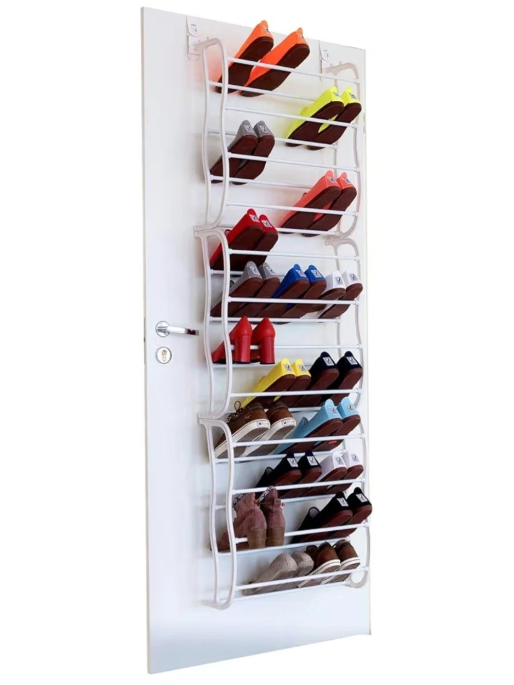 Shoe Rack Over The Door Holder - 36 Pair Shoes Hanging Storage Shoe Organizer